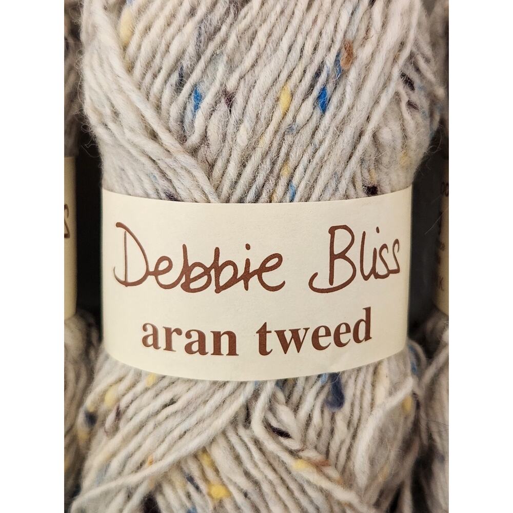 Debbie Bliss Aran Tweed Yarn Lot 4 Skeins 100% Wool 50g Made in UK Aran Knit - Picture 2 of 5